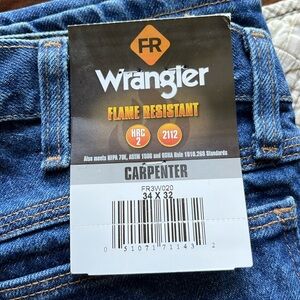 Wrangler FR jeans, carpenter fit, 34x32, NWT